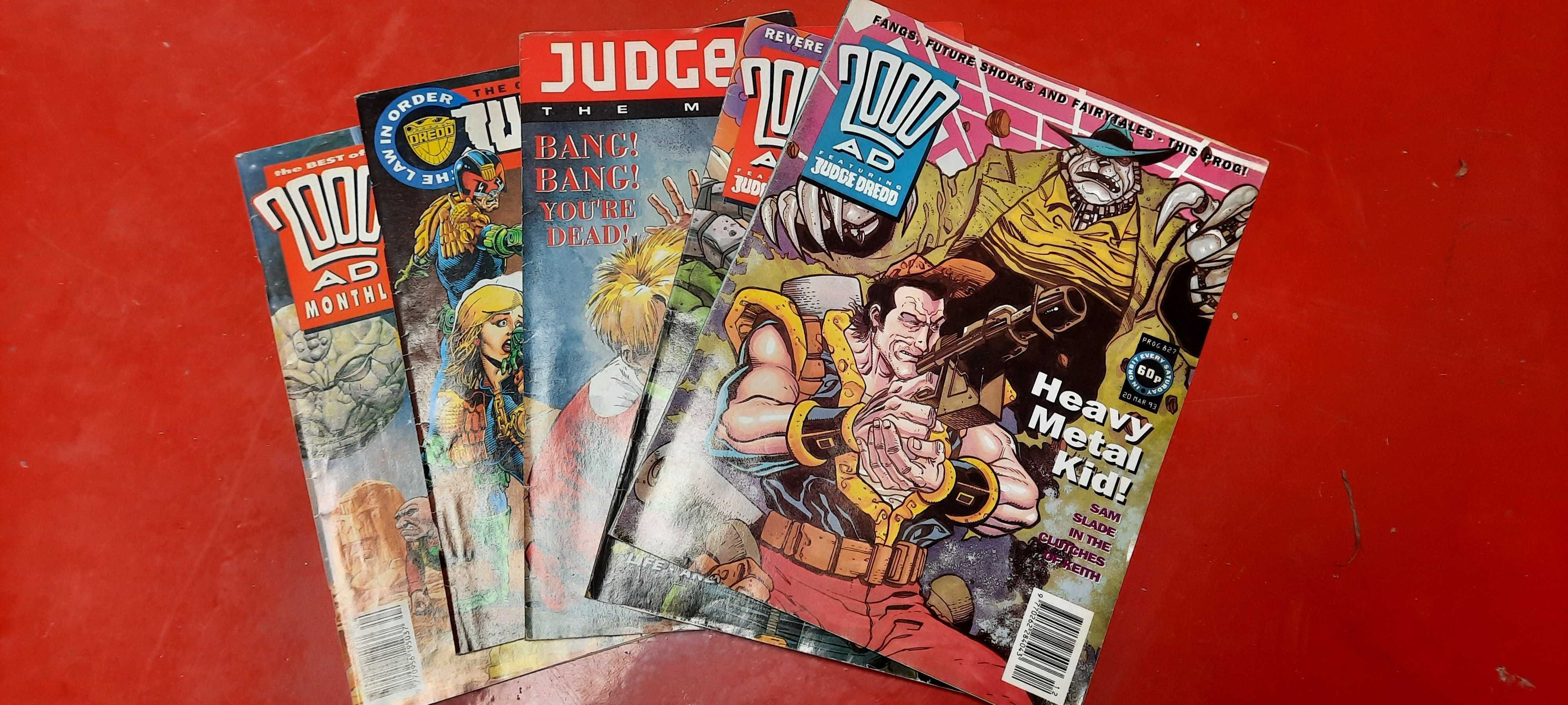 cinco revista de banda desenhada Judge Dredd e 2000 AD NOVO PREÇO