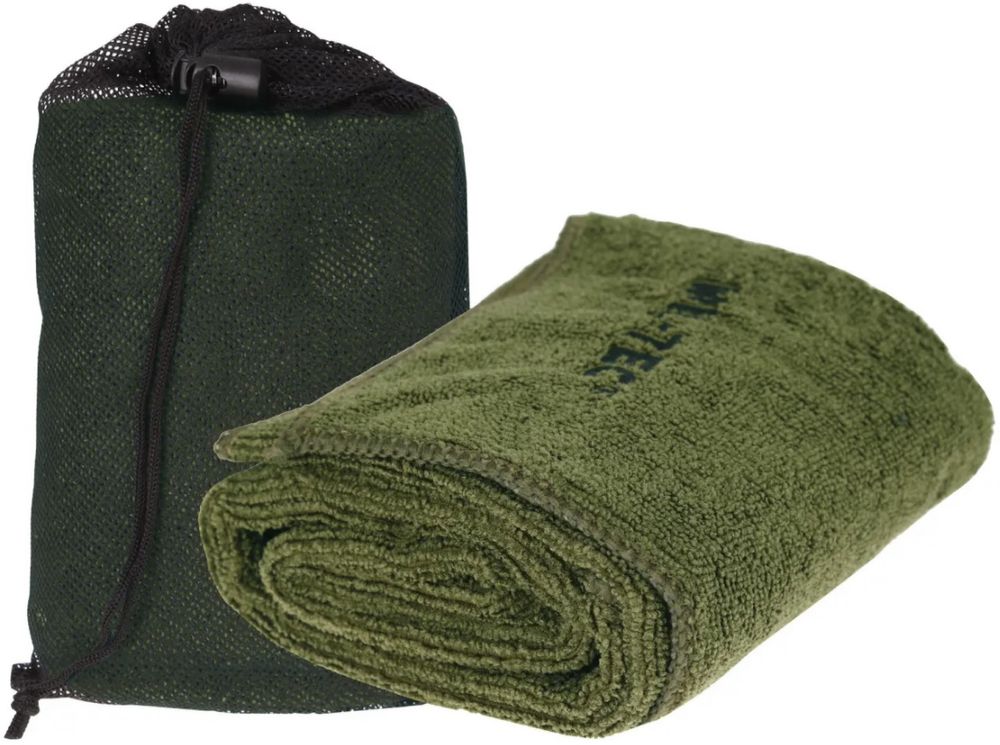 Рушник Mil-Tec®/Армейское полотенце Mil-Tec Sturm Olive с чехлом