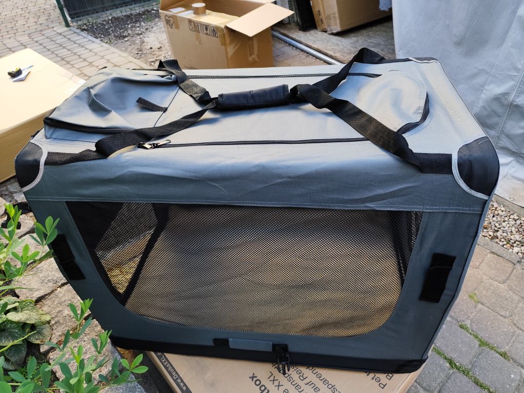 Materiałowy transporter dla zwierząt 87x56x64 cm