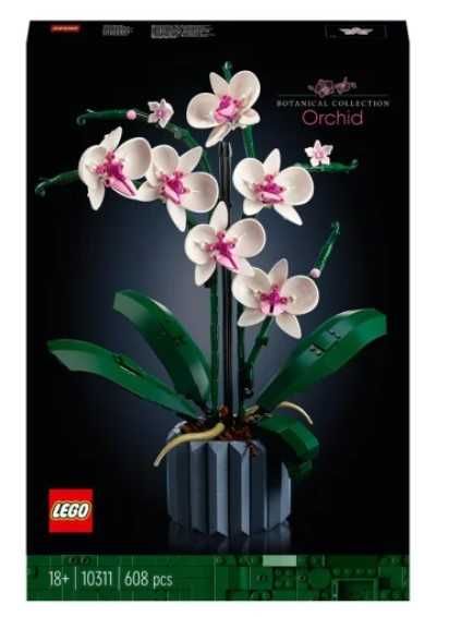 LEGO Botanicals kwiat ORCHIDEA dla dorosłych, dekoracja salonu, kwiaty