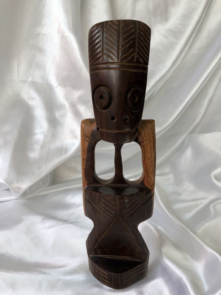 Figurka drewniana, totem,handmade, vintage, Afryka?, Haiti?