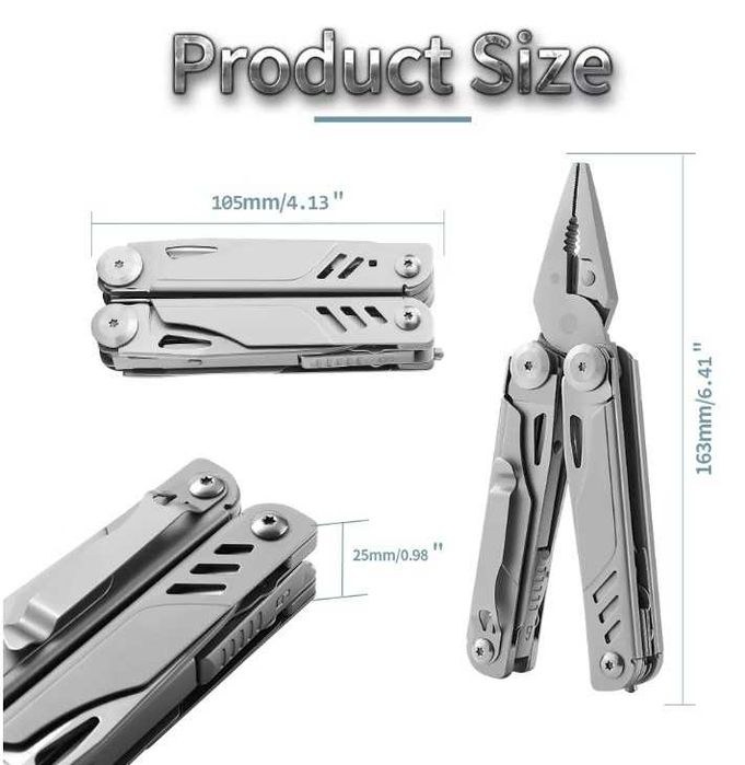 Мультитул  EDC Pocket 18-in-1 95492P з чохлом та знімна біта