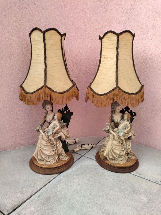 Par de candeeiros vintage com 56 cm