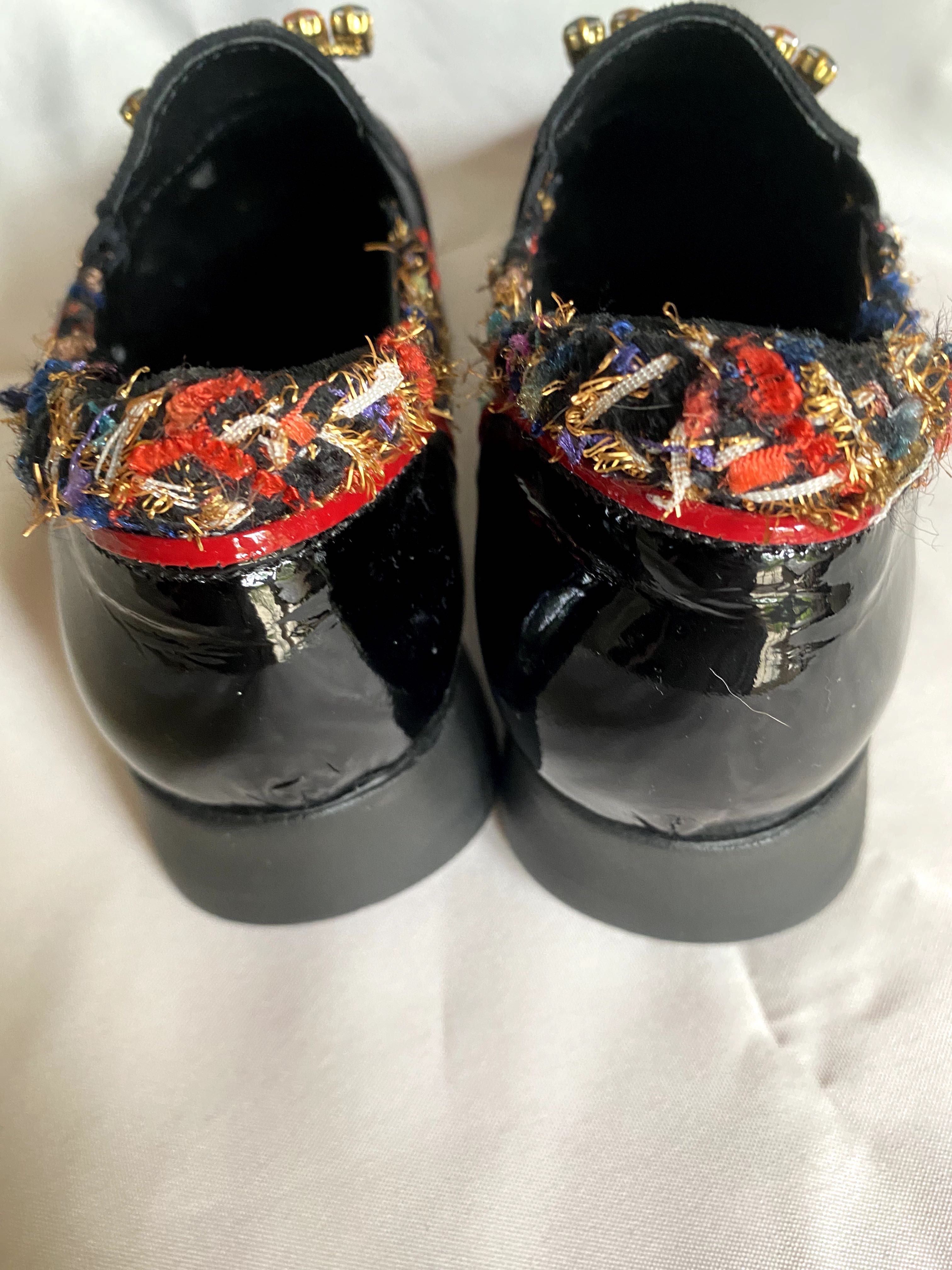 Sapatos de Senhora Dona V vermelho e preto