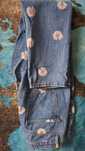 Spodnie jeans 38 M shine kwiaty