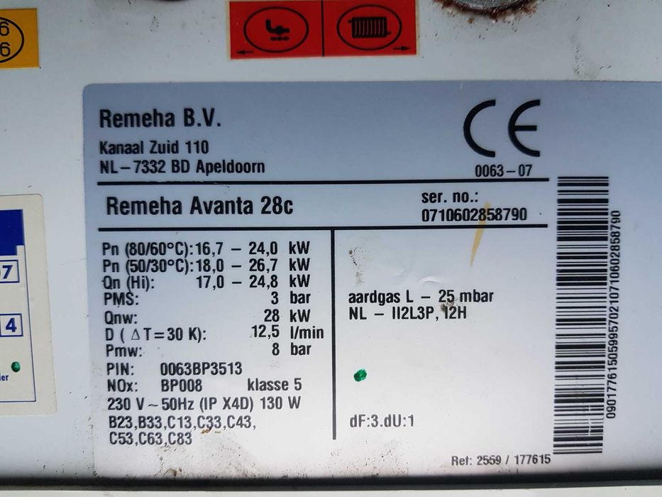 De Dietrich MCR2, Remeha, Avanta na części