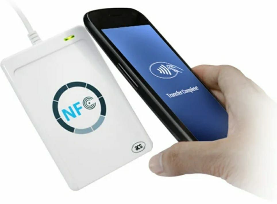 NFC leitor e gravador - RFID contactless branco