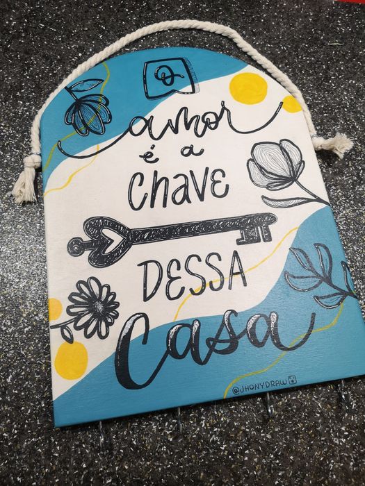 Placa de madeira personalizada