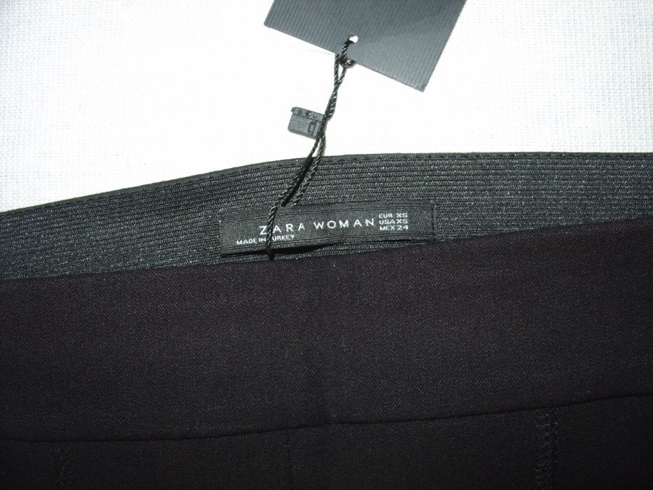 zara spodnie damskie z zamkami wąskie roz xs nowe