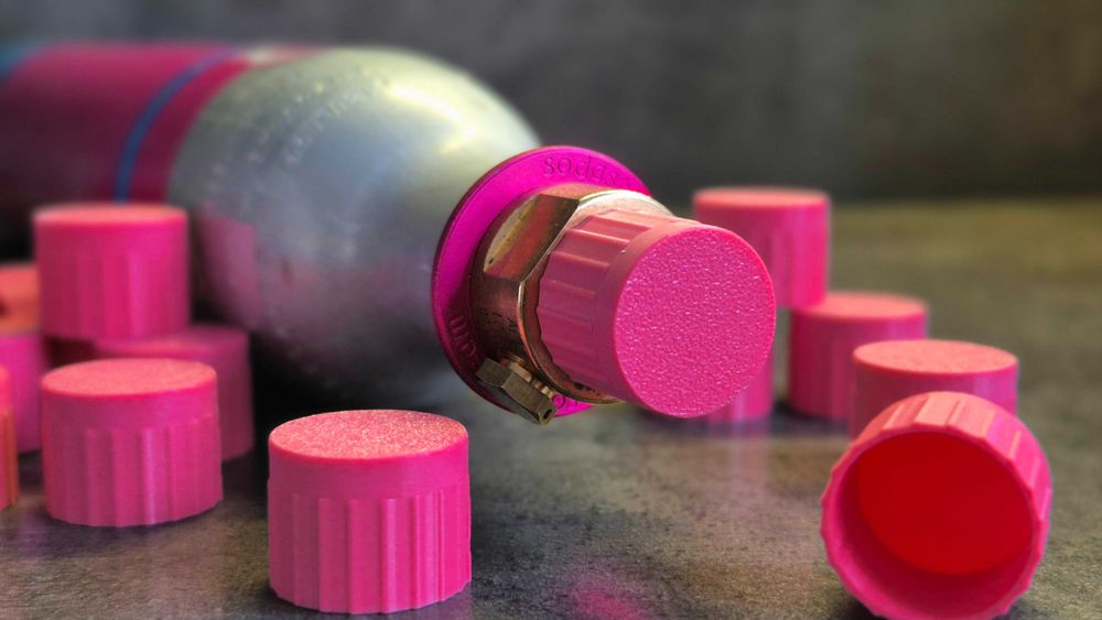 Nakrętka zatyczka korek na butle CO2 Soda Stream różowa Quick Connect