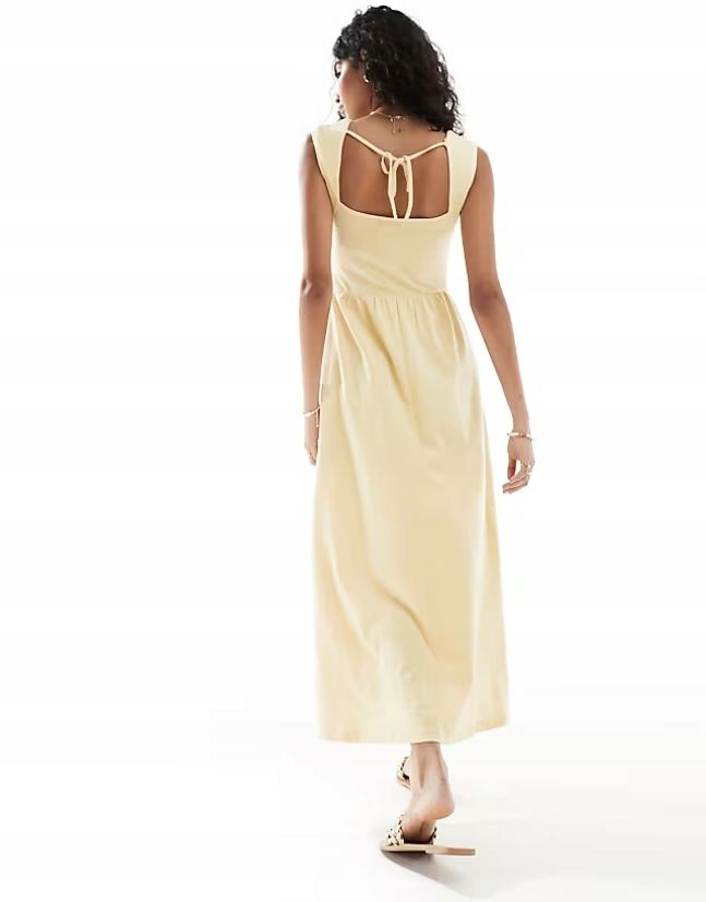 Asos Design 40 L Sukienka Z Guzikami Buttermilk J25253