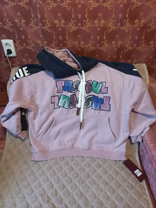 Стильний худі на утепленні велюр, оверсайз.