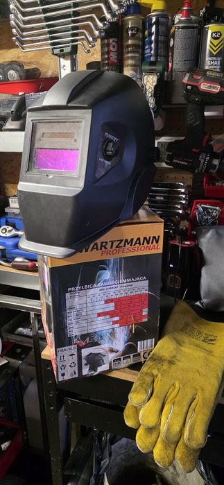 Maska spawalnicza + rękawice spawalnicze