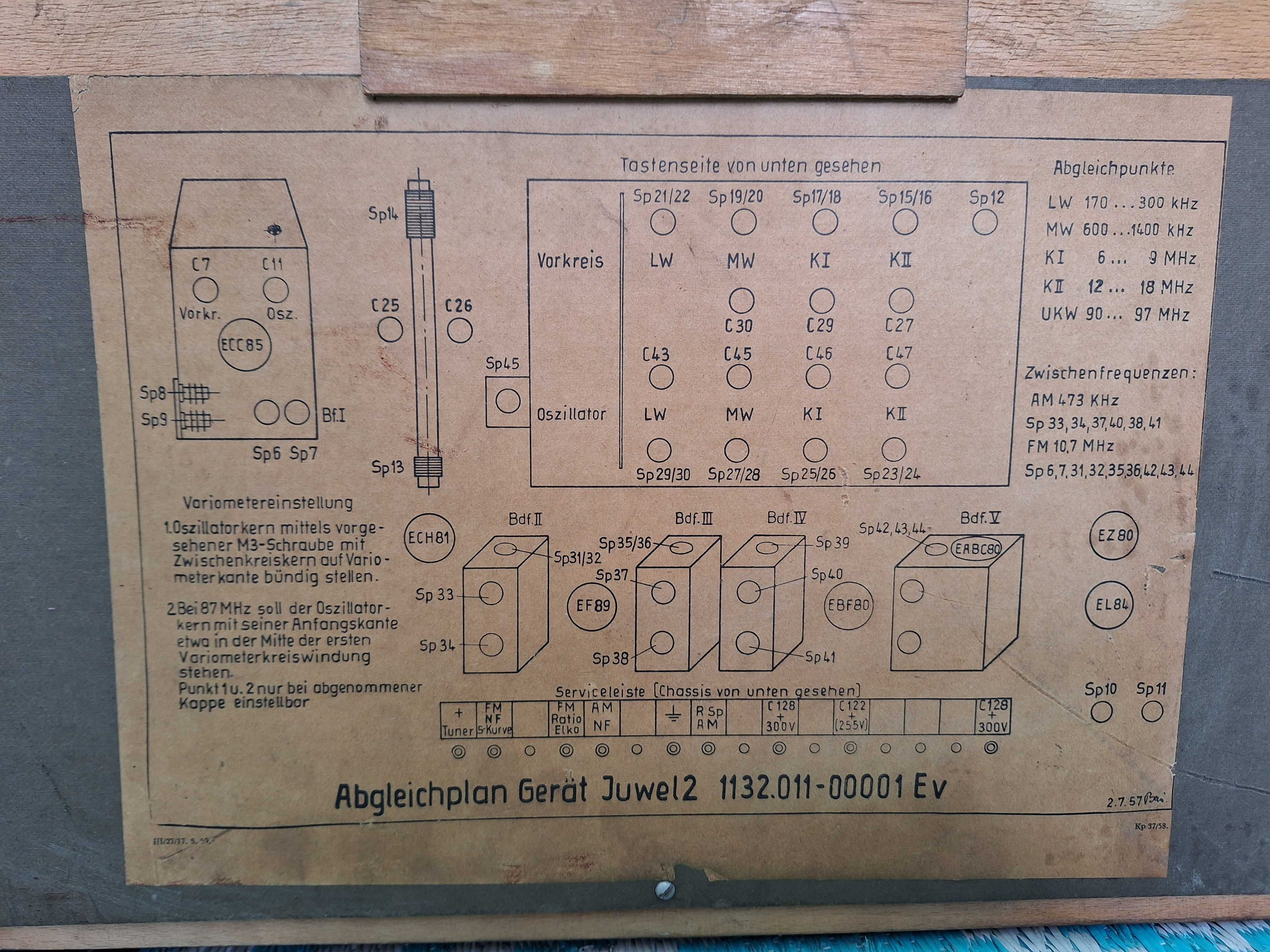 Stary 1957r. Radioodbiornik Juwel 2 /DDR / Działa WYSYŁAM Olx