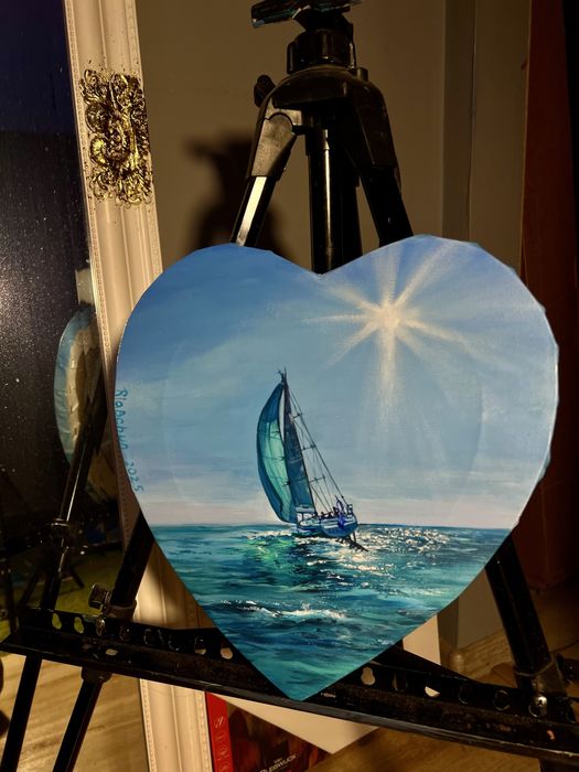 Obraz olejny na płótnie. Serce Morza