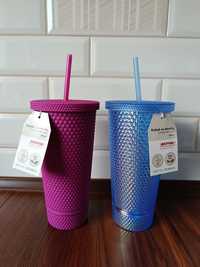 2x MPM Kubek ze słomką zakręcany 700ml drink shake bidon butelka 
 kol