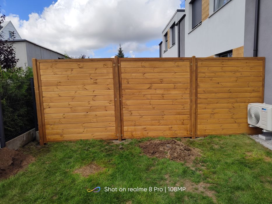 Panel Drewniany 2x2m pełny pióro-wpust