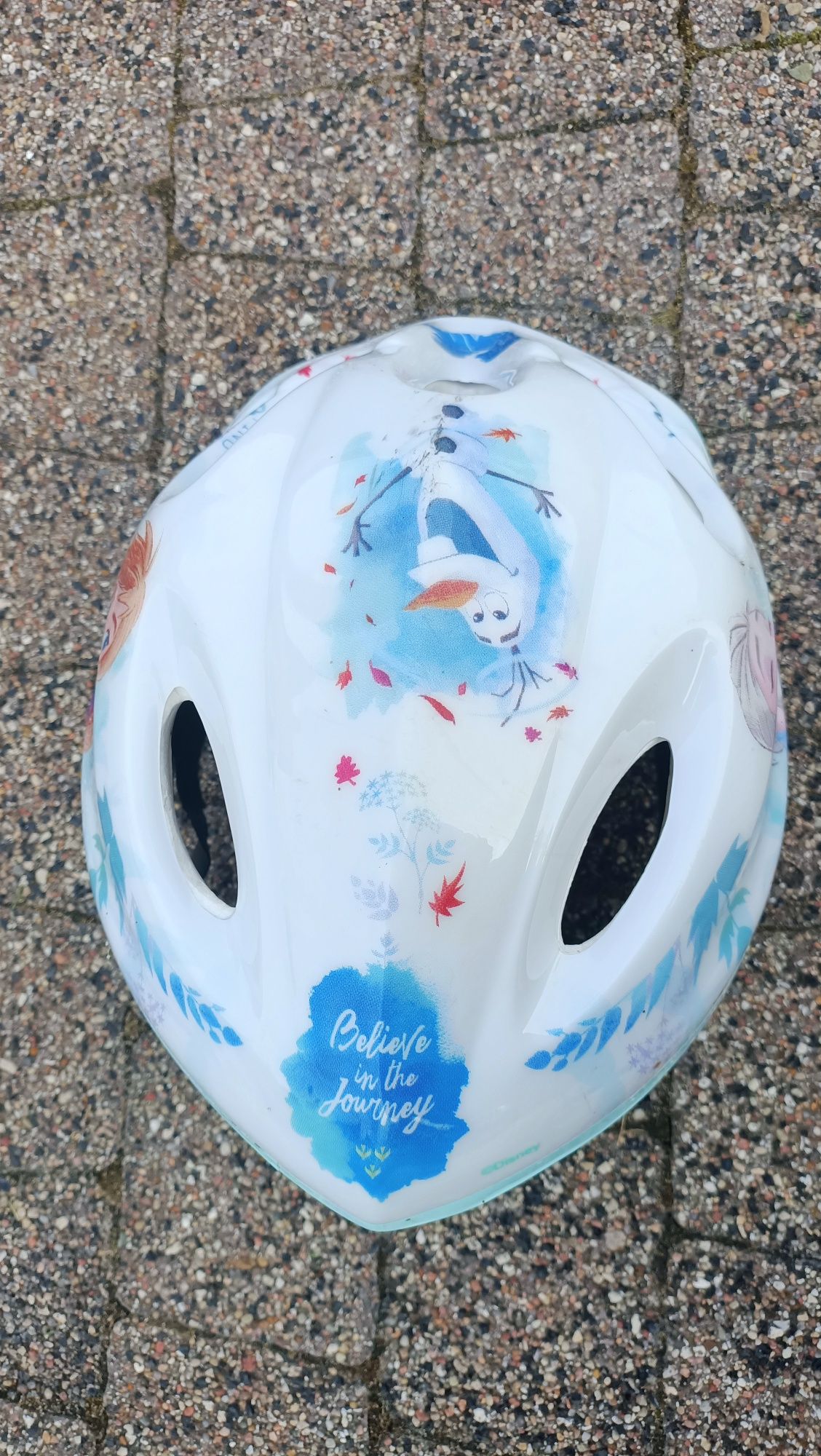 Kask rowerowy ochronny dla dziewczynki Elsa Kraina lodu na hulajnogę