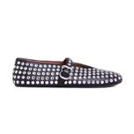 Балетки ALAIA Women's Strass Lambskin Ballet Flats Black