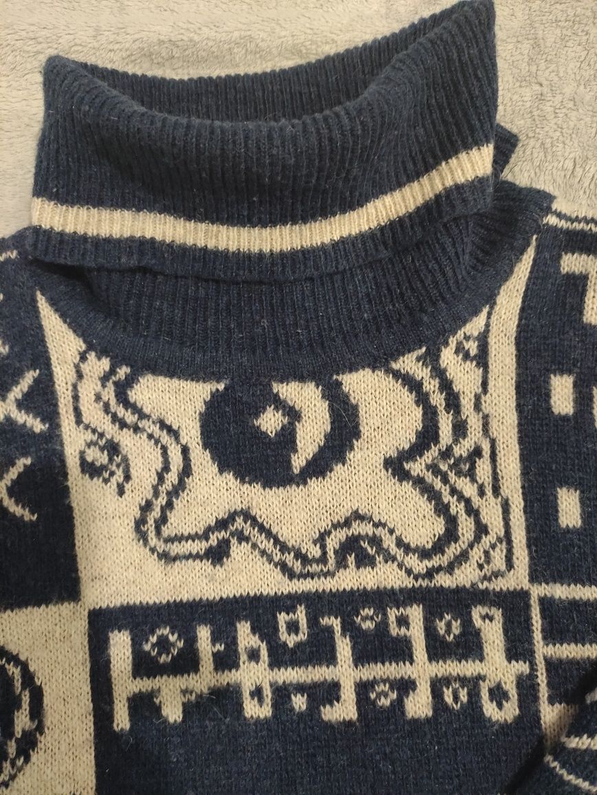 Shetland XXL Sweter XXL wełniany shetland XXL