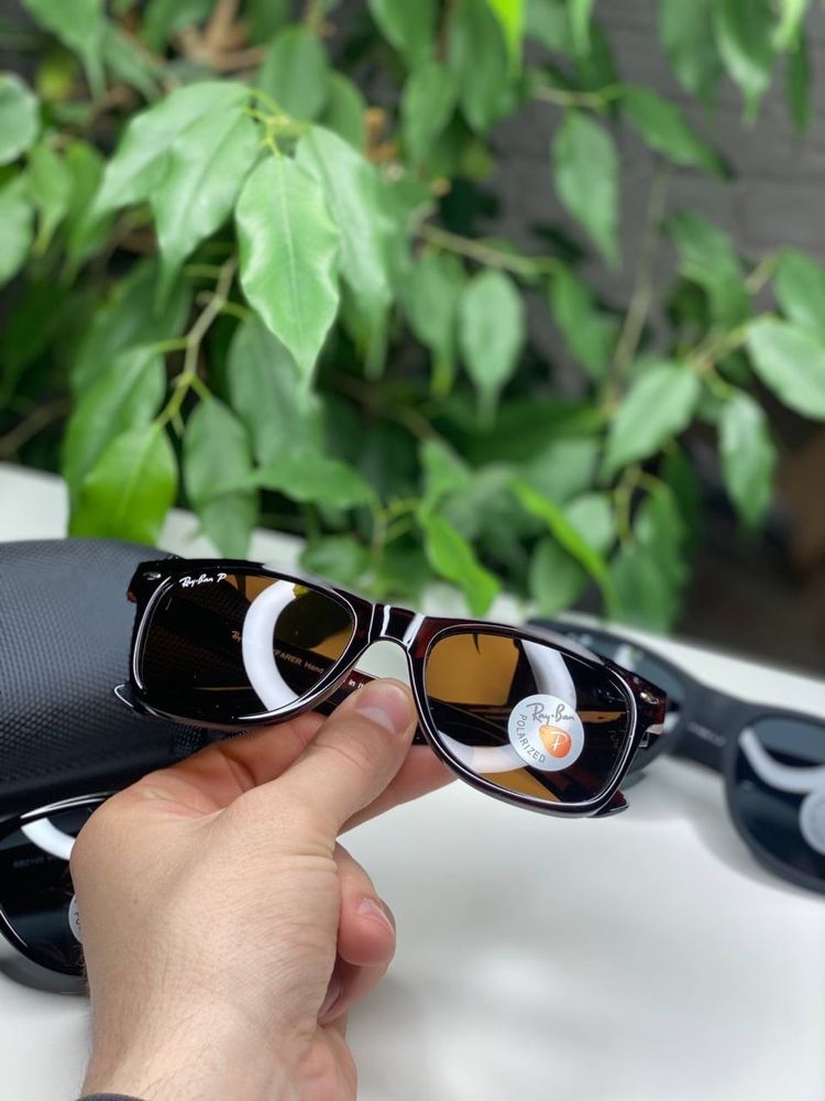 Мужские очки черные Ray Ban 2140 POLARIZED Wayfarer с поляризацией рей