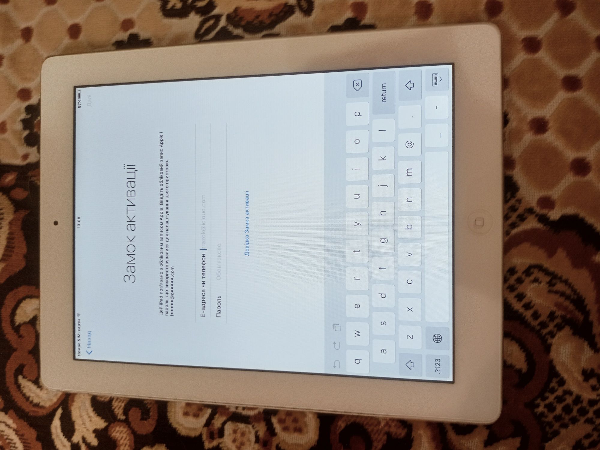 Ipad A 1396 Wi-Fi с SiM картой