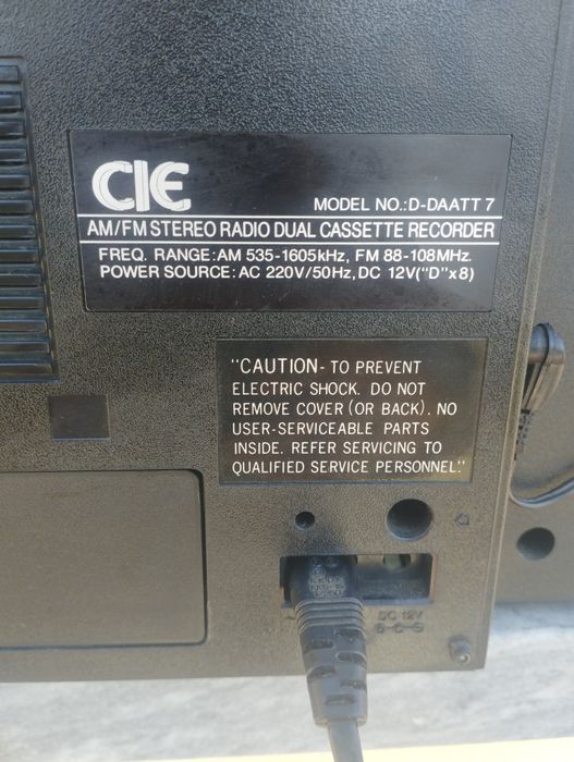 Rádio cassetes vintage CIE D-DAATT7