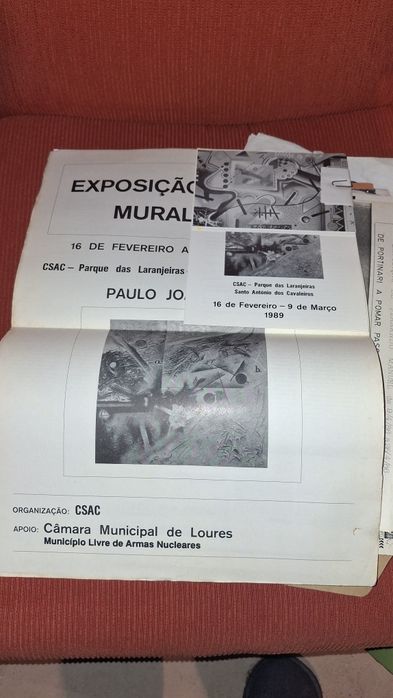 Lote programas posters exposições arte plásticas pintura anos 80