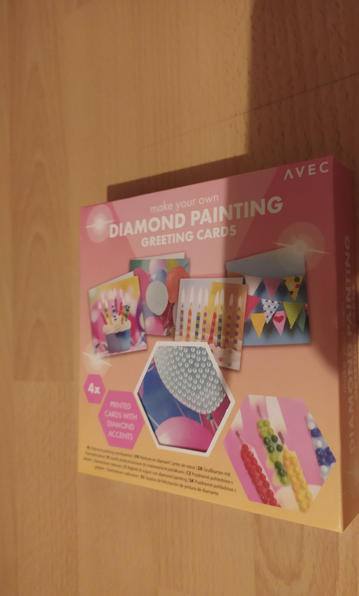Diamond painting diamentowe DIY kartki na życzenia urodzinowe