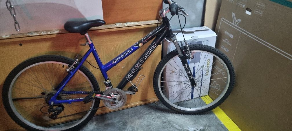 Bicicleta azul metalizado