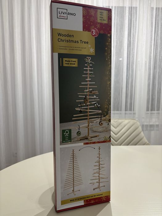 NOWA! Drewniana Choinka LIVARNO Home 100cm Obrotowe Gałęzie