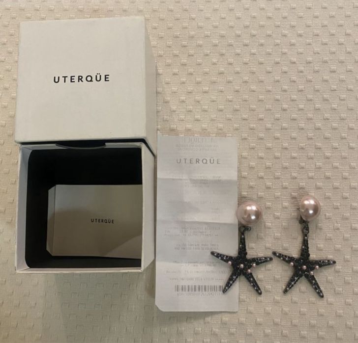 Brincos Uterque novos originais