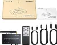 PROZOR Konwerter DAC 192 kHz odbiornik Bluetooth V5.0 Toslink