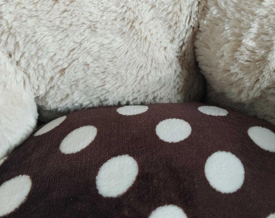 Spanie dla psa, kota - legowisko, leżanka w grochy - nowe