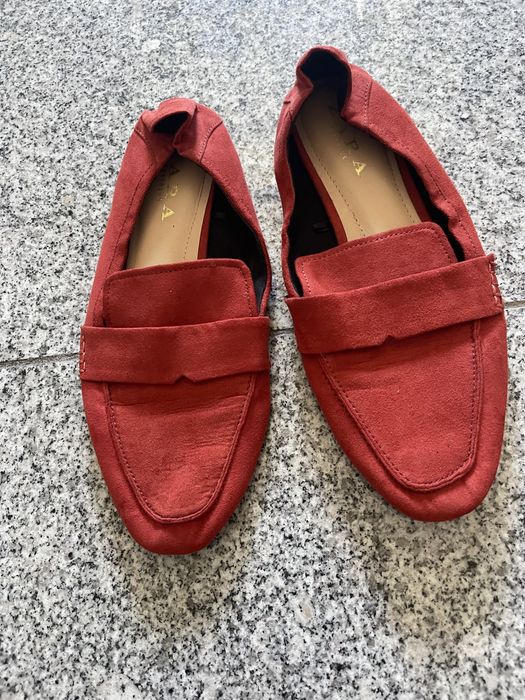 Sapatos zara vermelho em bom estado