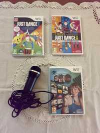 Jogos wii just dance 2014 e 2015 + sing com microfone 2015