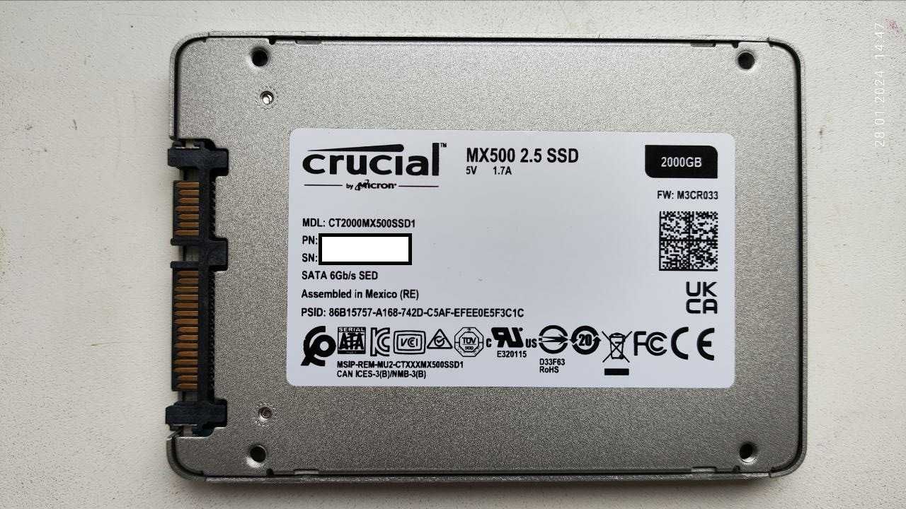 Crucial 2TB MX500 2.5"