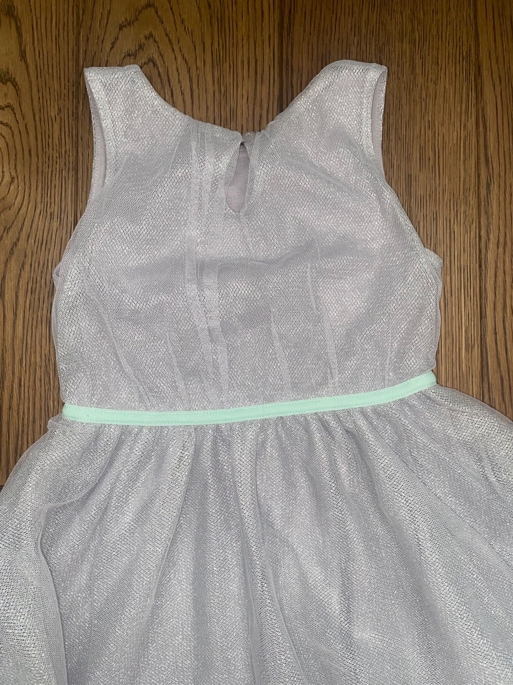 H&m sukienka szaro srebrna 98/104 zjawiskowa błyskotka na lato komunie