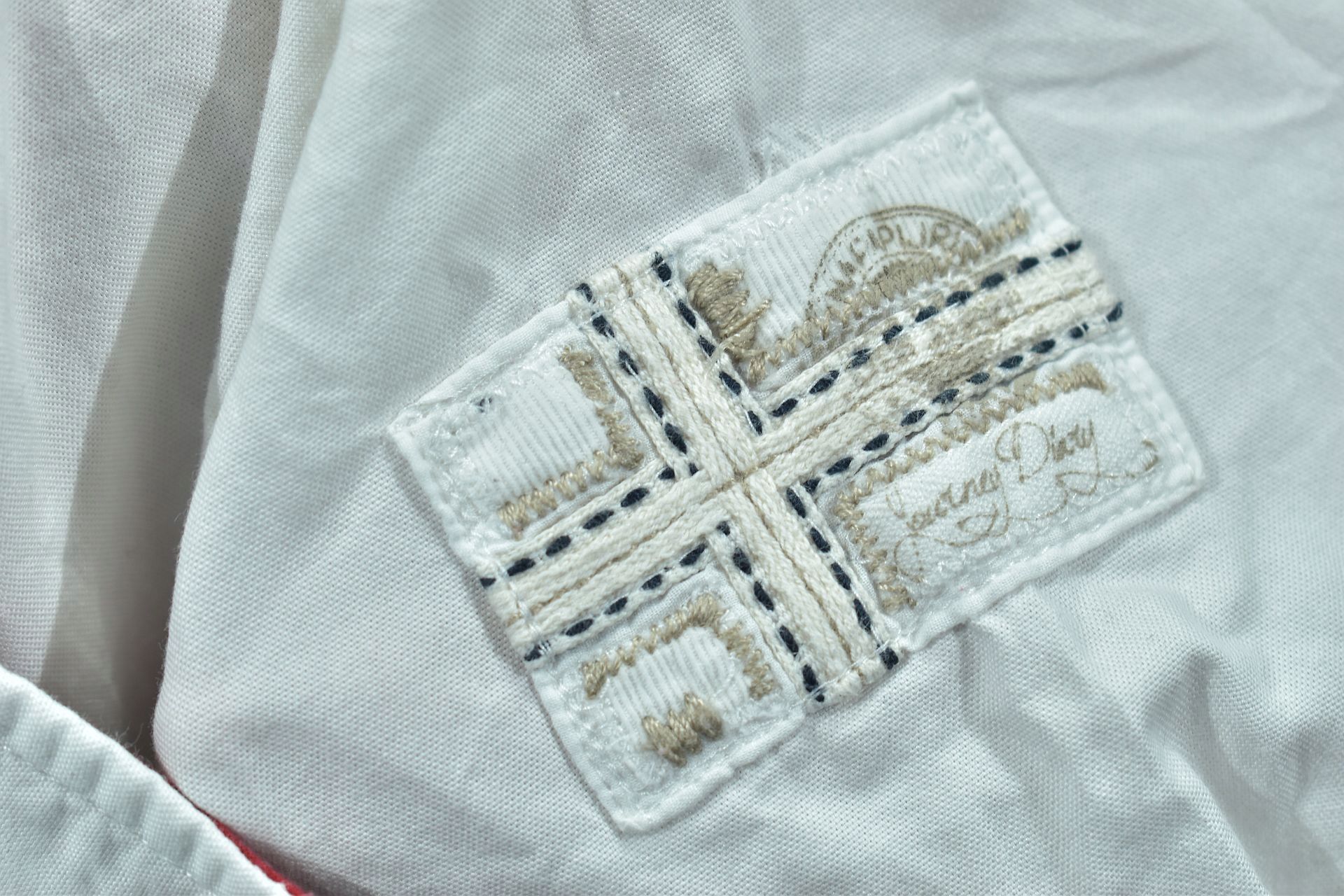 Napapijri Biała Logowana Koszula Regular Fit / Xxl