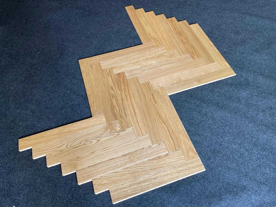 Parkiet warstwowy dębowy lakierowany jodełka klasyczna okazja