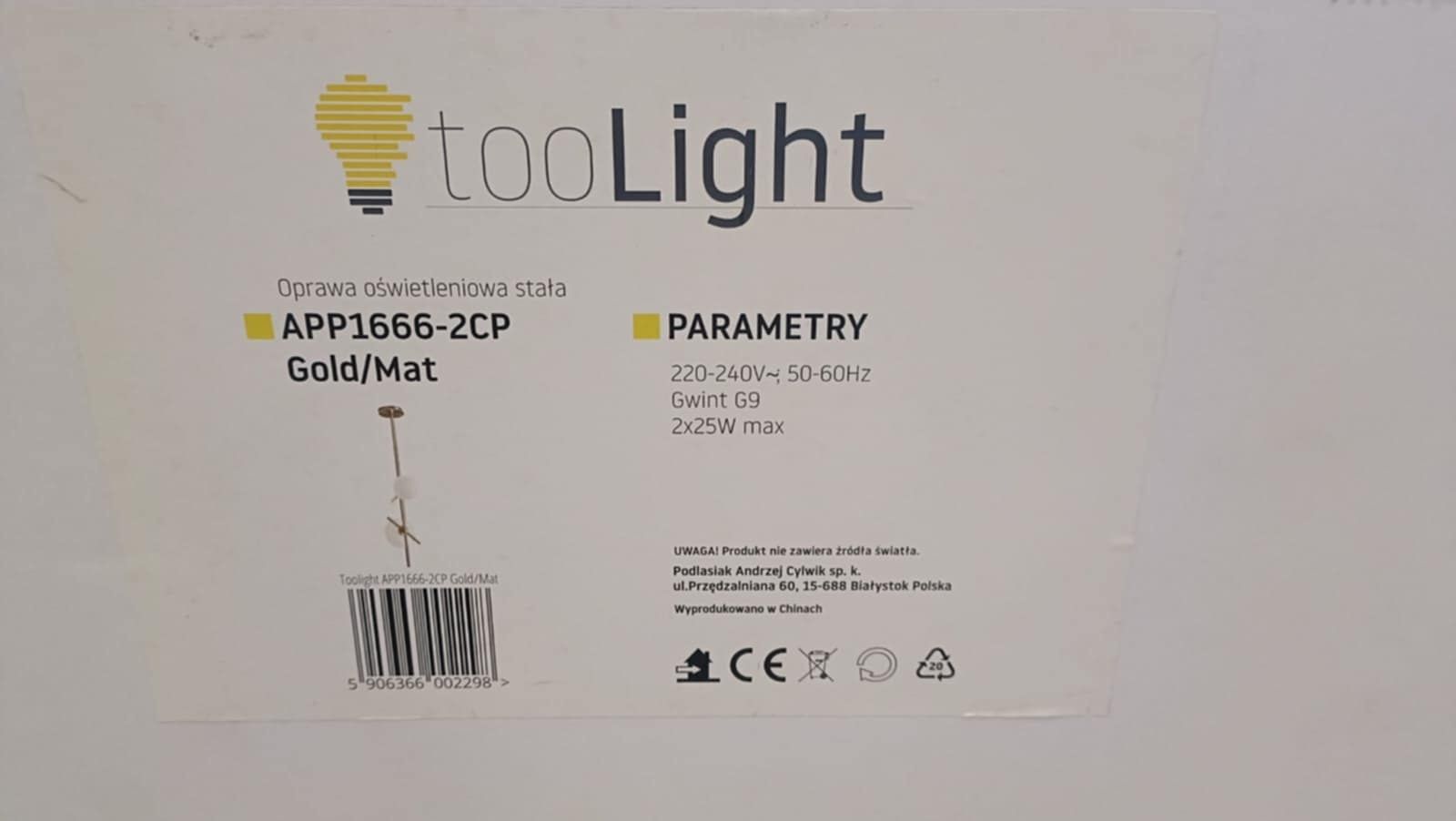 2szt złotych lamp wiszących z mlecznymi kulami