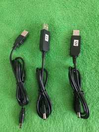 Перехідник,  кабель живлення USB DC 5v , 9v , 12v.