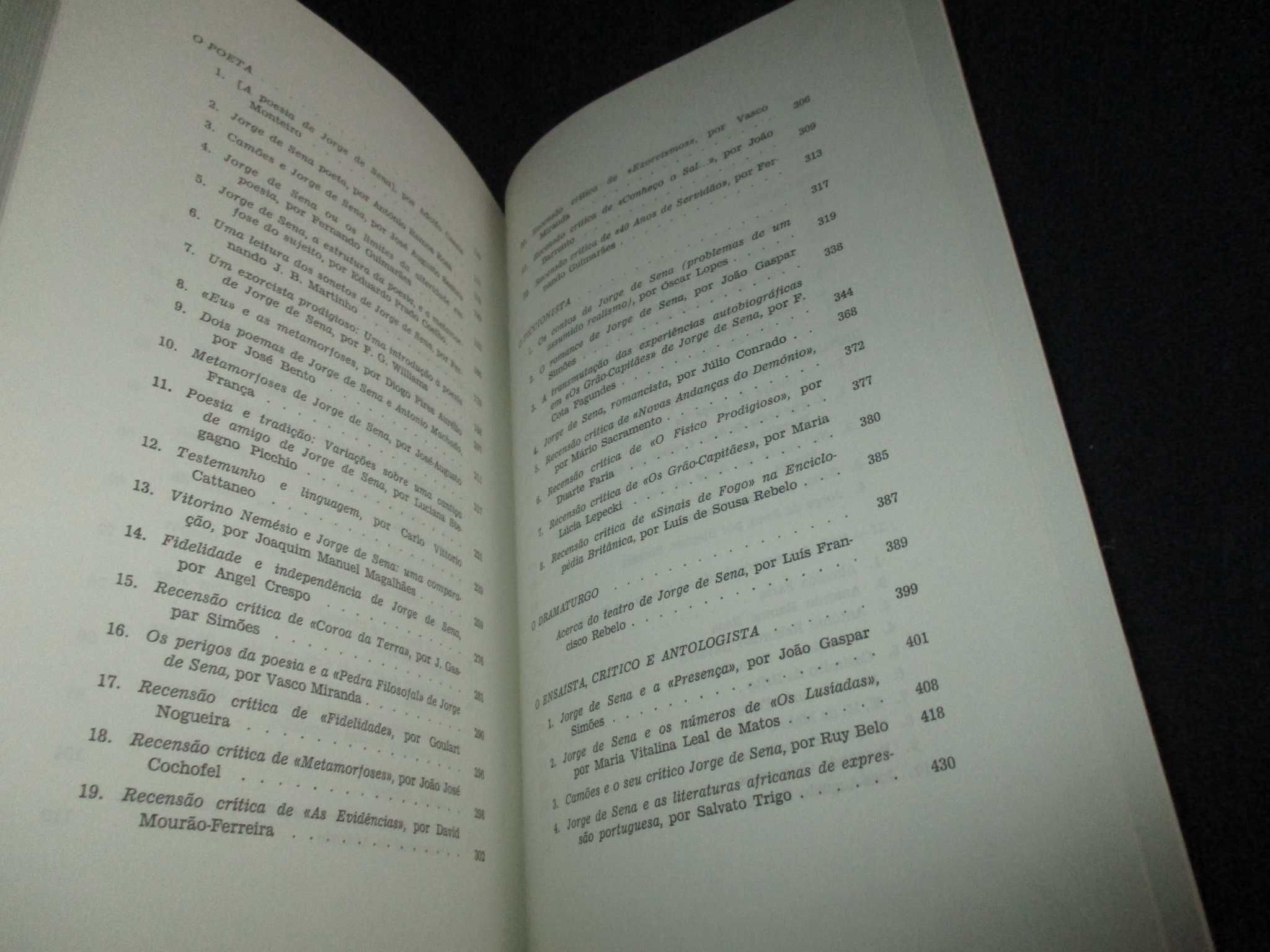 Livro Estudos sobre Jorge de Sena Eugénio Lisboa INCM