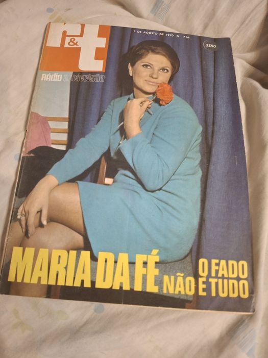 Revista vintage radio televisão maria da Fe 1970