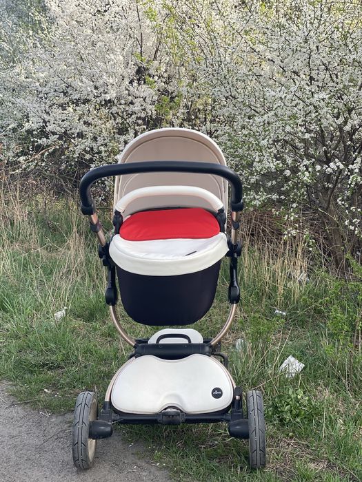 Коляска Mima Xari 2 в 1 Белая Коляска прогулочная и люлька Трансформер