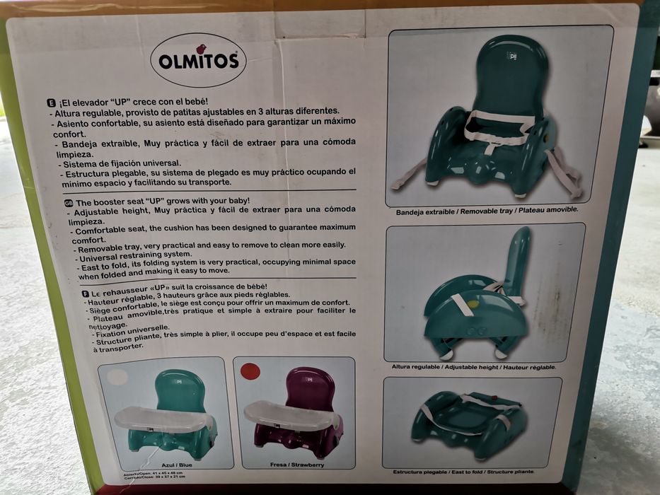 Trona plegável, cadeira de jantar infantil