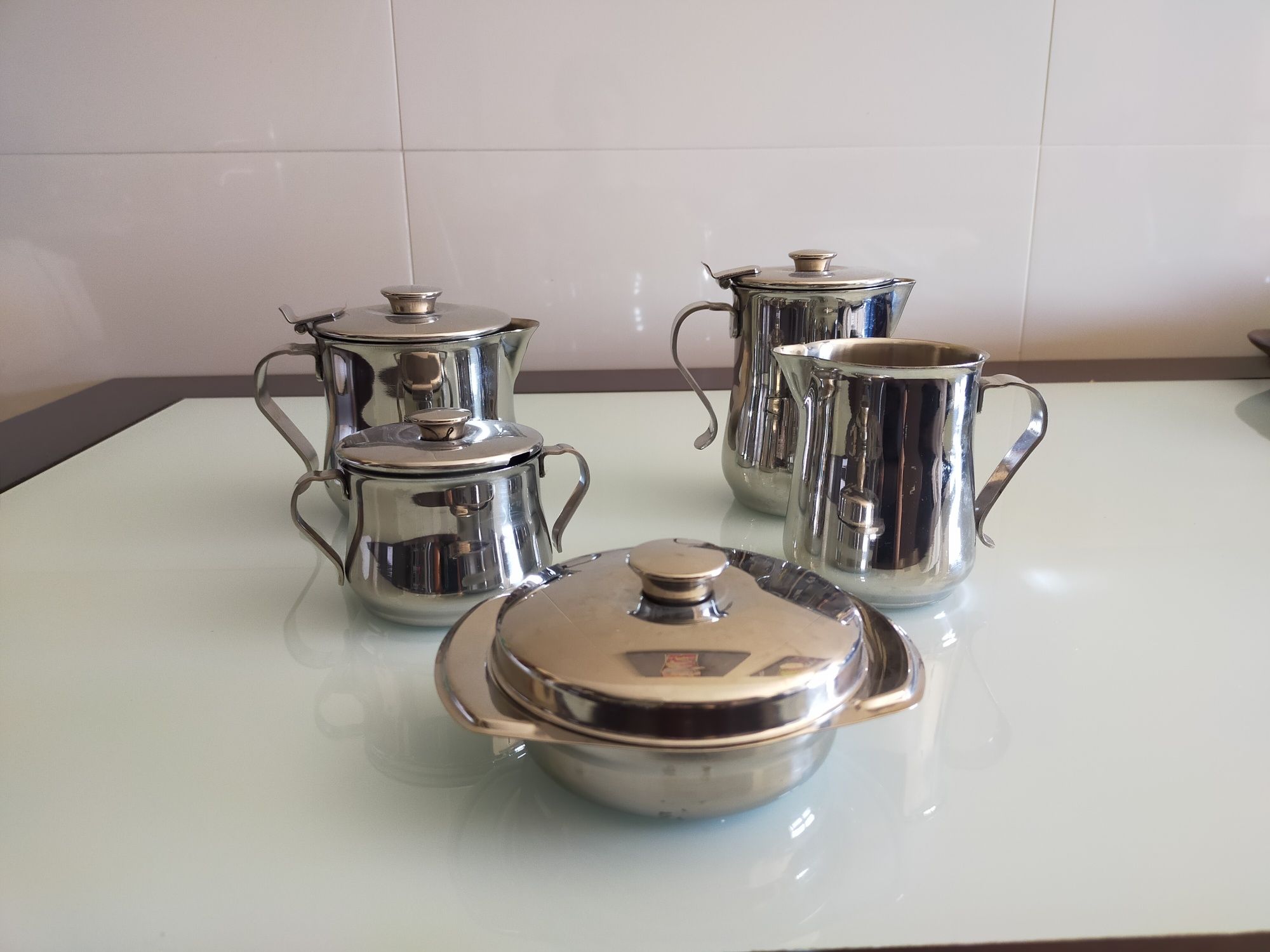 Serviço inox Chá e Café