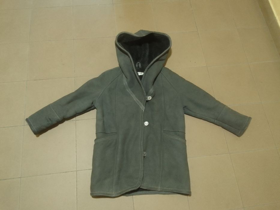 Kożuch damski, gruby "One Way Collection", eco skóra, rozmiar M