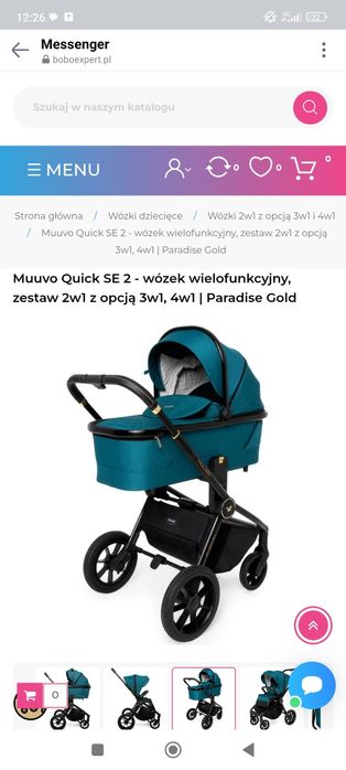 Sprzedam wózek 3w1 Muuvo Quick SE2