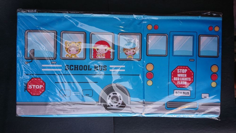 Пуфик-короб Автобус!Корзина для игрушек!Можно сидеть!4 цвета 55*30*25с